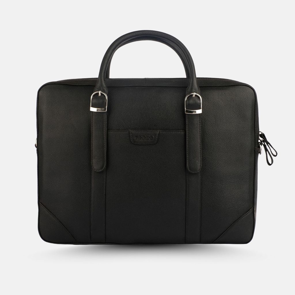 Dominator Leather Laptop Bag Black 15.6 Inch view 2