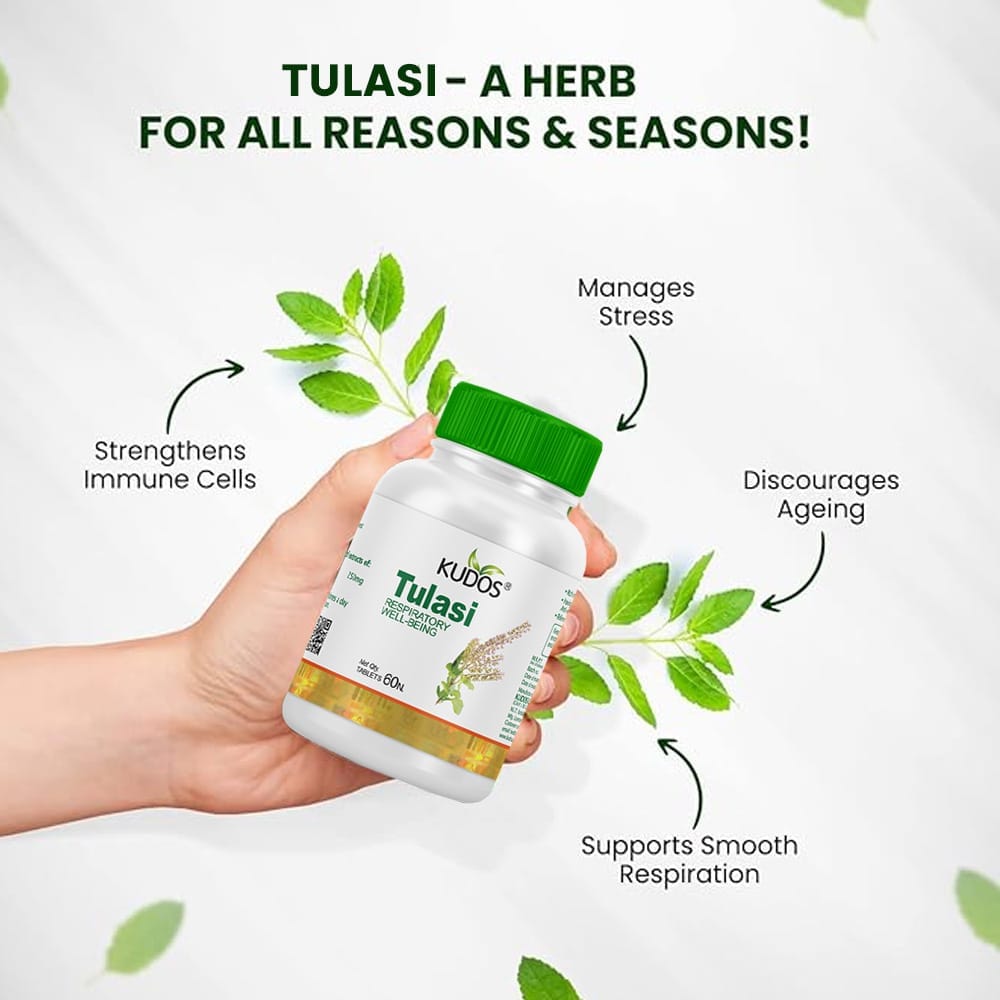 Kudos Tulsi Tablets| 60 Tabs view 2