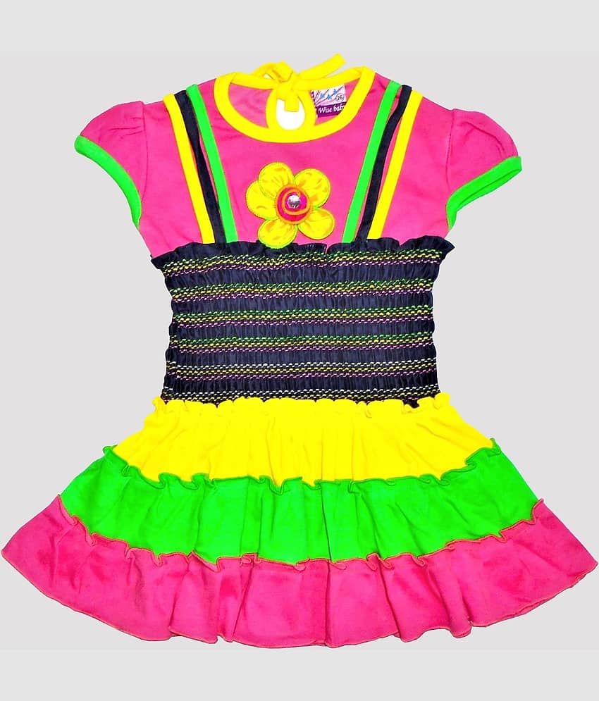 Wise Baby Cotton Frock For Girls ( Pack of 1 , Pink )