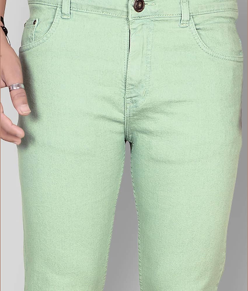 JB JUST BLACK - Light Green Cotton Blend Regular Fit Men's Jeans ( Pack of 1 ) view 2