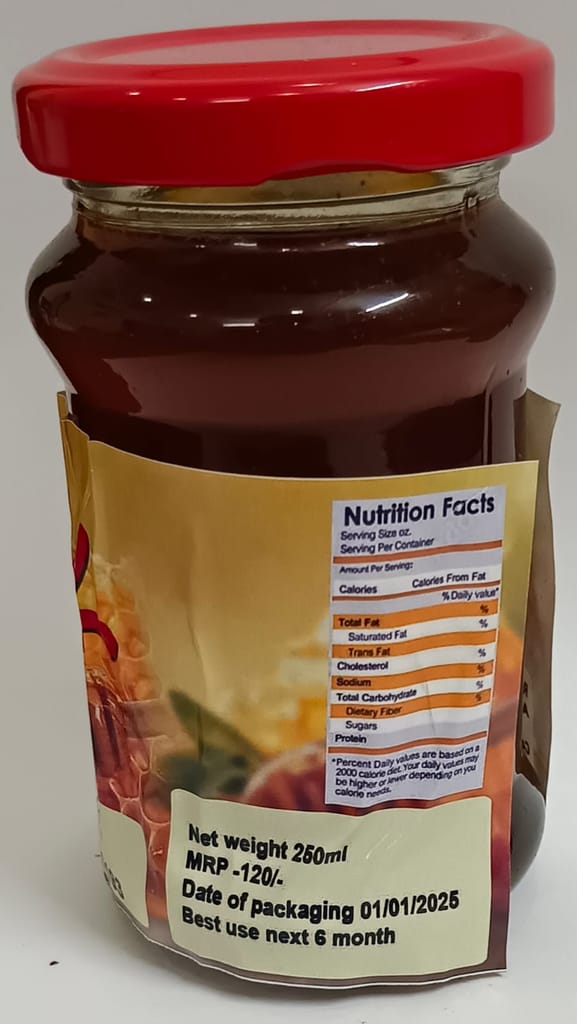:Pure Honey - 100% Natural & Unprocessed - 250g view 2