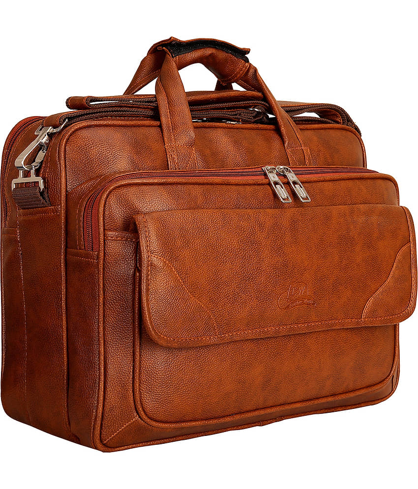 Leather World - Tan P.U Office Bag view 2