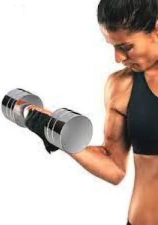 A pair of 2 lb round rubber hex dumbbells view 2