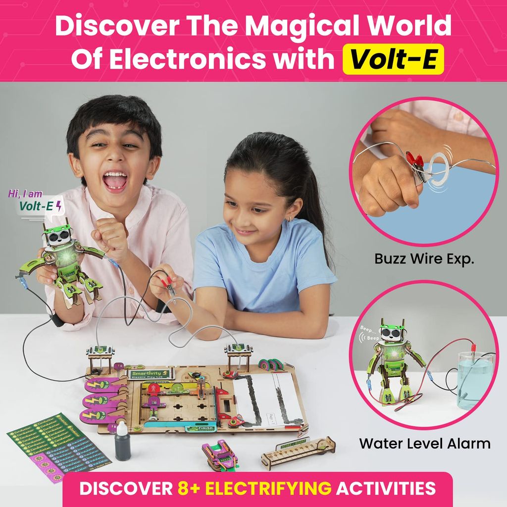 Smartivity Electricity Kit Diy|Science Project Kit|Stem Diy Fun Robotic Toy For Kids 6-8-10-12|Best Gift Toy For Boys & Girls|Science Toy|Educational & Construction Based Activity Game|Made In India view 2