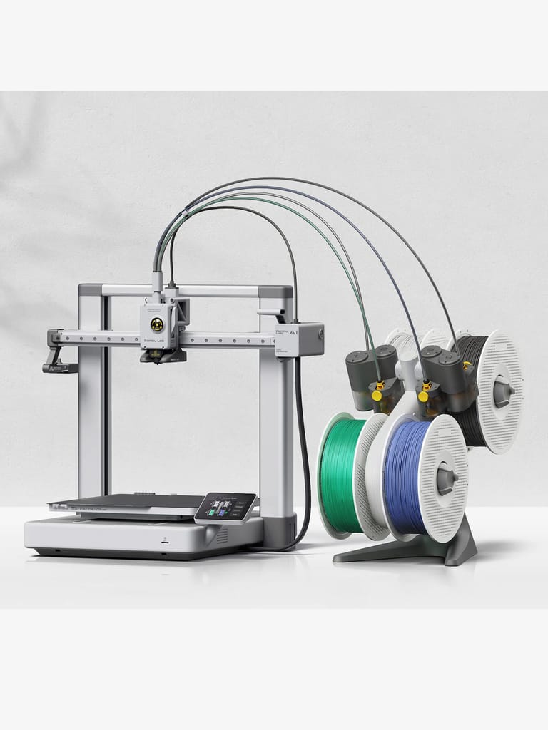 WOL3D Bambu Lab A1 Combo – With AMS Support Multi-Color 3D Printing, High Speed & Precision, Full-Auto Calibration & Active Flow Rate Compensation, ≤48 dB Quiet FDM 3D Printers view 2