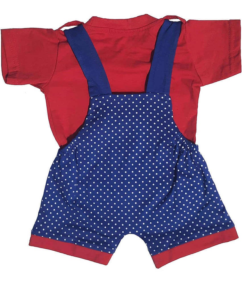 TRITI Pack of 1 Baby Boys 100% Cotton Tops & Bottoms Sets ( Red ) view 2