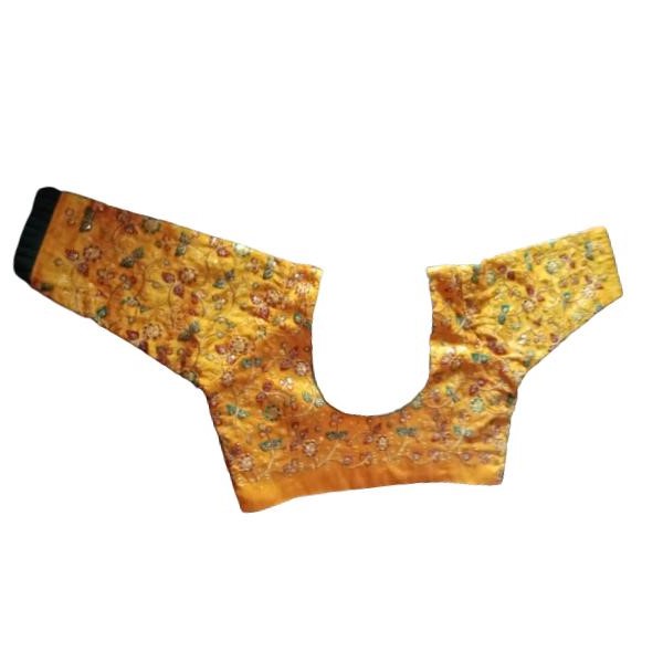 Designed Blouse Yellow (Size-32) view 2