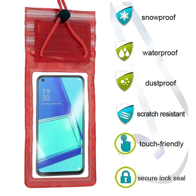 Transparent Waterproof Mobile Rain Pouch for Smartphones (Pack of 5) view 2