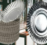 Silver Disposable Paper Plates view 2