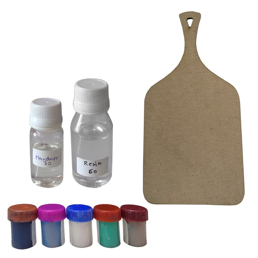 Resin Art on Chopping Board DIY Kit by Penkraft view 2