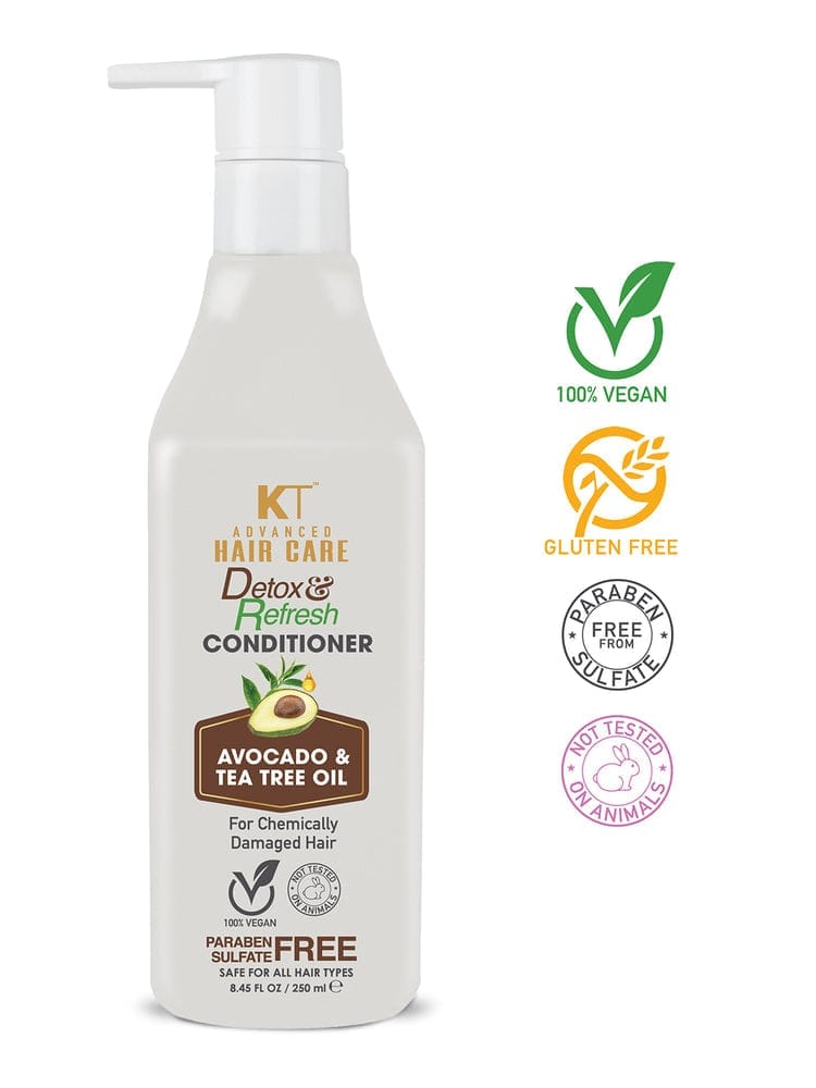 Detox & Refresh Conditioner | Infused with Avocado & Tea Tree Oil | Purifies Scalp & Controls Oil for Chemically Damaged Hair | Sulfate-Free, Paraben-Free | 250ml view 2