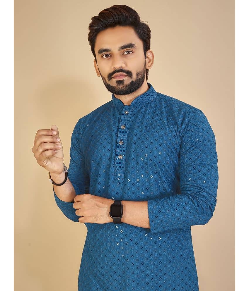 Balaji's - Purple Cotton Men's Regular Kurta ( Pack of 1 ) view 2