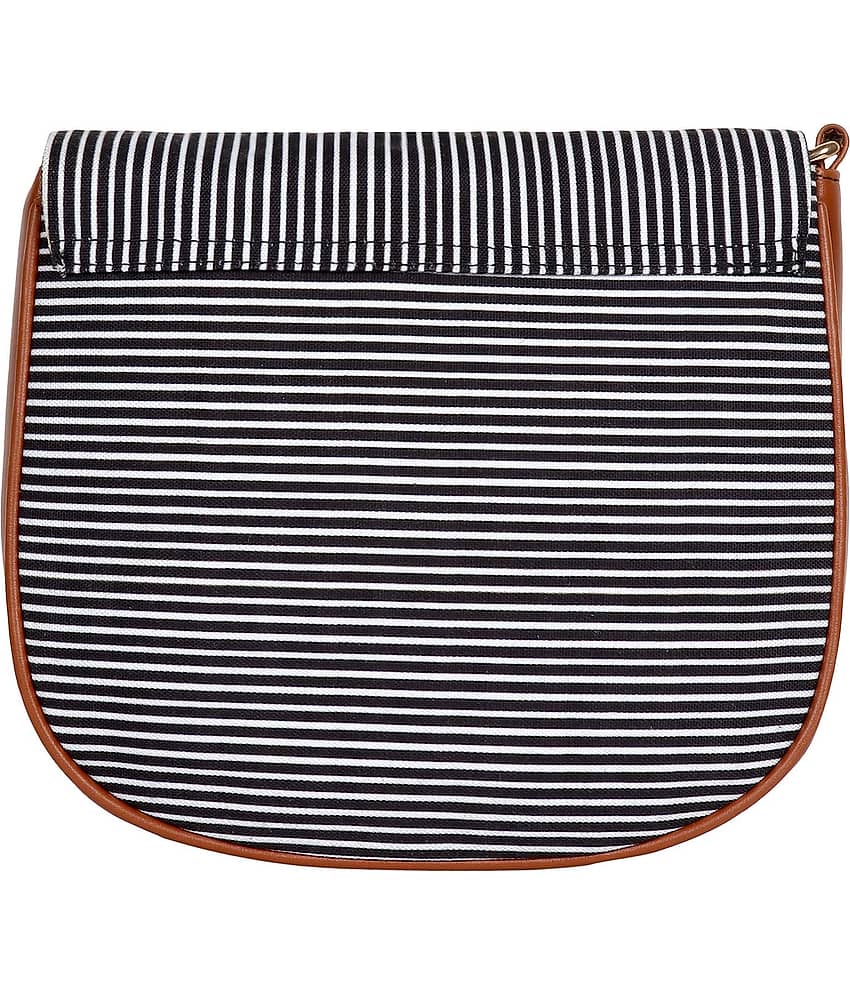 Lychee Bags - Black Canvas Sling Bag view 2
