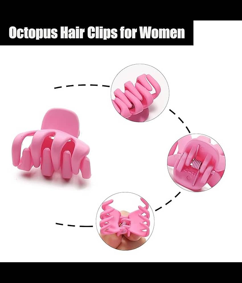 12 Pcs Hair Clutcher Set | Strong Grip Hair Clips for Women & Girls | Stylish Matte Finish Flower & Claw Clips for Daily Use, Party & Casual Hairstyles | Durable, Lightweight & Comfortable (matte hair cluther) view 2