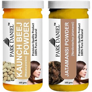 PARK DANIEL Pure & Natural Kaunch Beej Powder & Jatamansi Powder Combo Pack of 2 Bottles of 100 gm (200 gm ) (200 ml) view 2