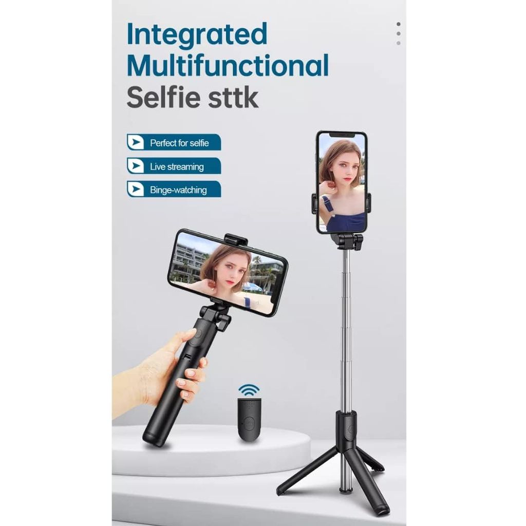 ZmiZc 70cm Extendable Selfie Stick Tripod with Wireless Remote, Compatible with All Smartphones view 2