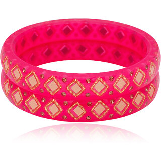LUV FASHION Turquoise plastic Designer Bangles view 2