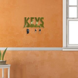 Ruwa Stylish Wall Key Holder Metal - Model Golden Keys view 2