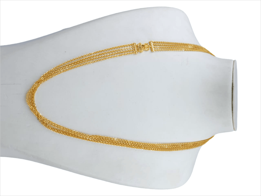 Gold Layered Chain Necklace view 2