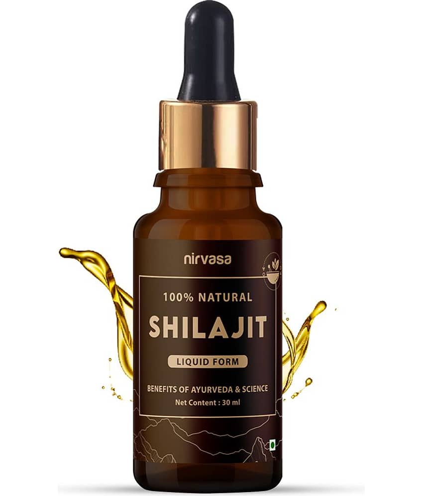 Nirvasa Pure Shilajit Liquid, Vigour and Vitality for men, enriched with Pure Dry Shilajit Extract, Vegan, Ayurvedic Classical Product, (1 X 30 ML) view 2