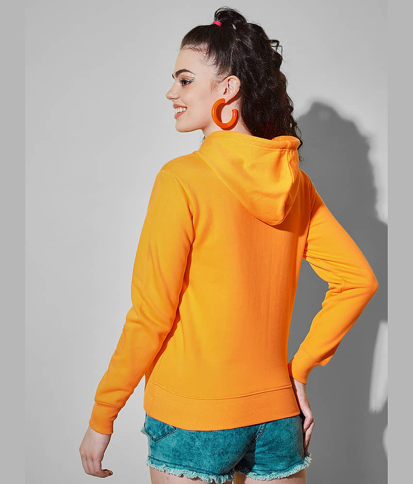 The Dry State Fleece Orange Hooded Sweatshirt view 2
