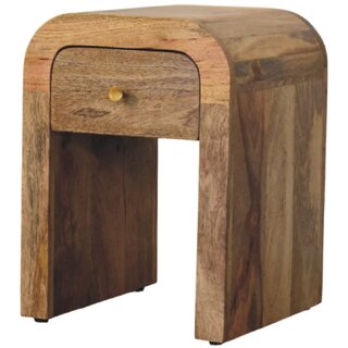 Mini Darcy Oak-ish Nightstand with Curved Edges view 2