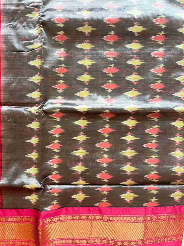 Ikkat Mix Silk elongated diamonds view 2