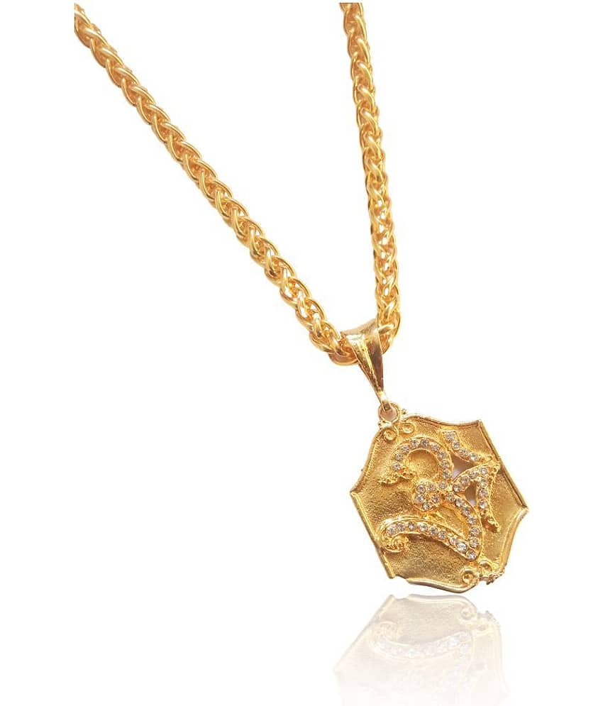 KRIMO GOLD PLATED PENDANT AND CHAIN FOR MEN OR BOYS-100368 view 2
