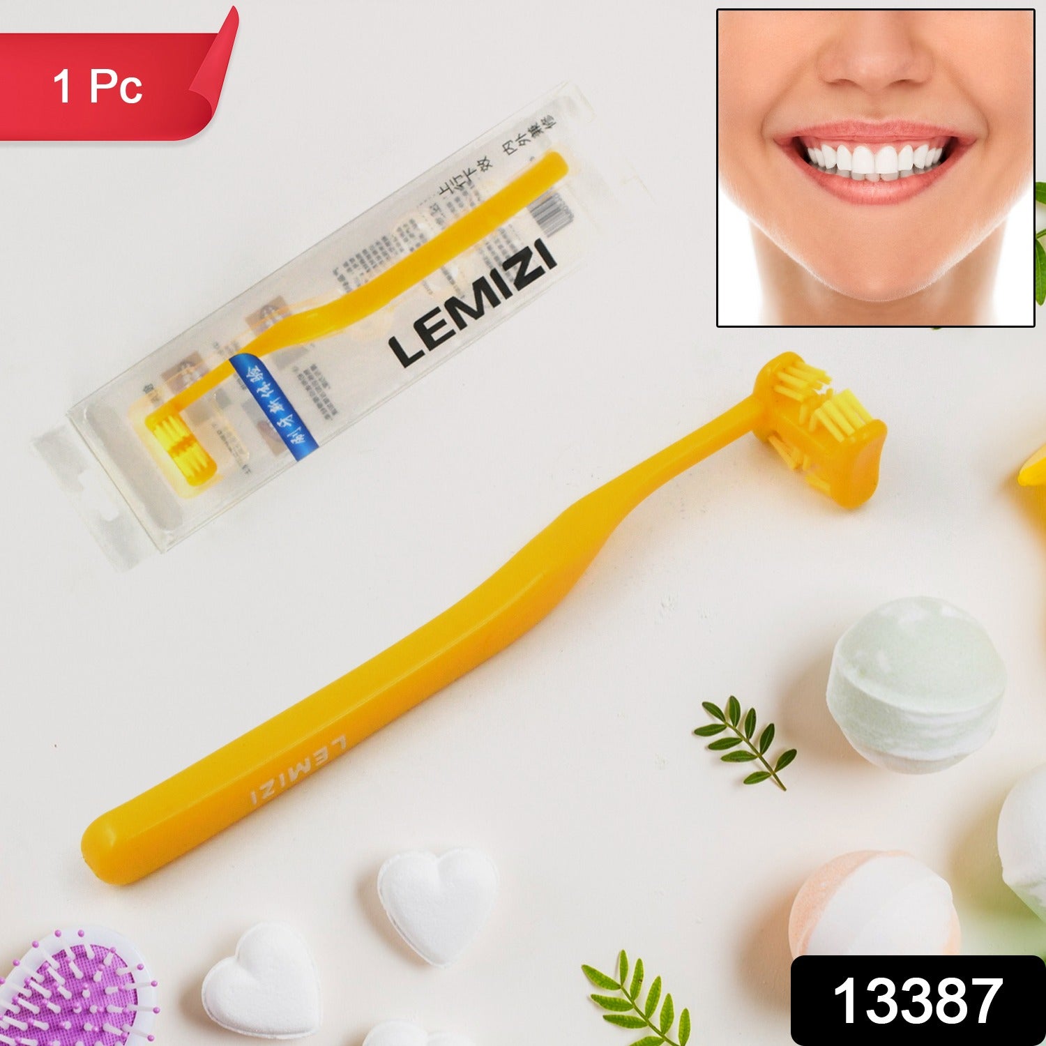 Six-Sided Soft Toothbrush, Anti-Bacterial 6 Sided Care (1 Pc/ Mix Color) view 2
