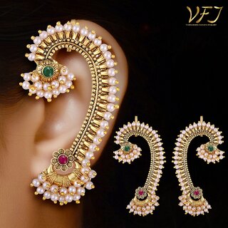 Vivastri Traditional Cuff Earring for Women and Girls [VIVA2690ERG-MULTI] view 2