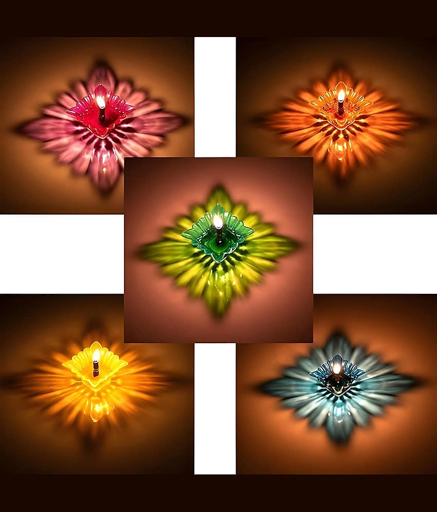 Radhe Creation Acrylic Diwali Diya - Pack of 12 view 2