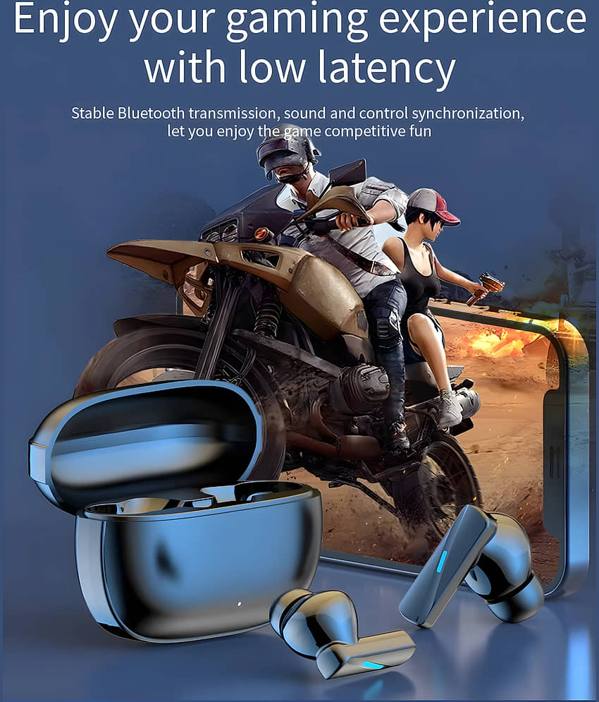 VEhop MATE 50 Bluetooth True Wireless (TWS) In Ear 40 Hours Playback Fast charging,Powerfull bass IPX4(Splash & Sweat Proof) Black view 2