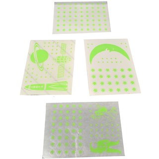 Night Glowing Radium Magic Stars, Planets, Moon (118 nos.) for Kids Rooms - 1 Pack view 2