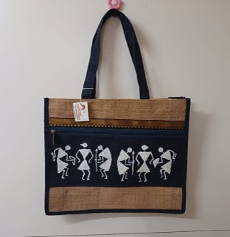 Jute Warli Bag 12 x 15.5 inches