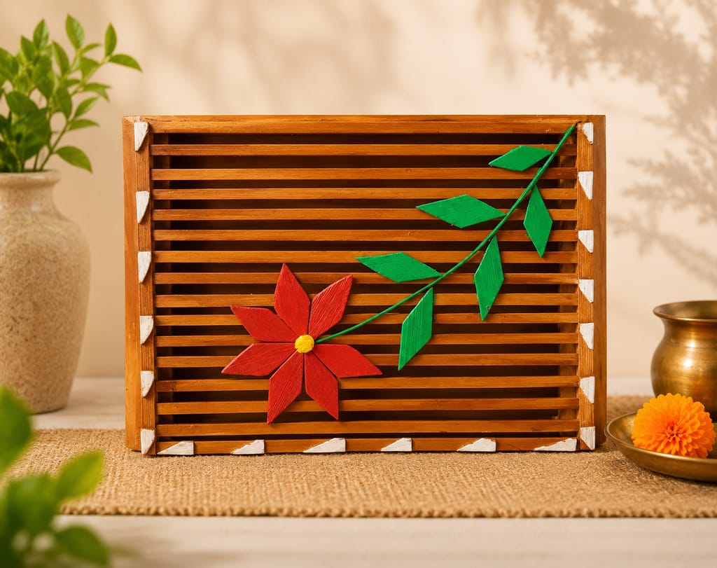 House of Ram Handcrafted Wooden Letter & Document Holder for A4 Papers | Decorative Desk Organizer for Home &