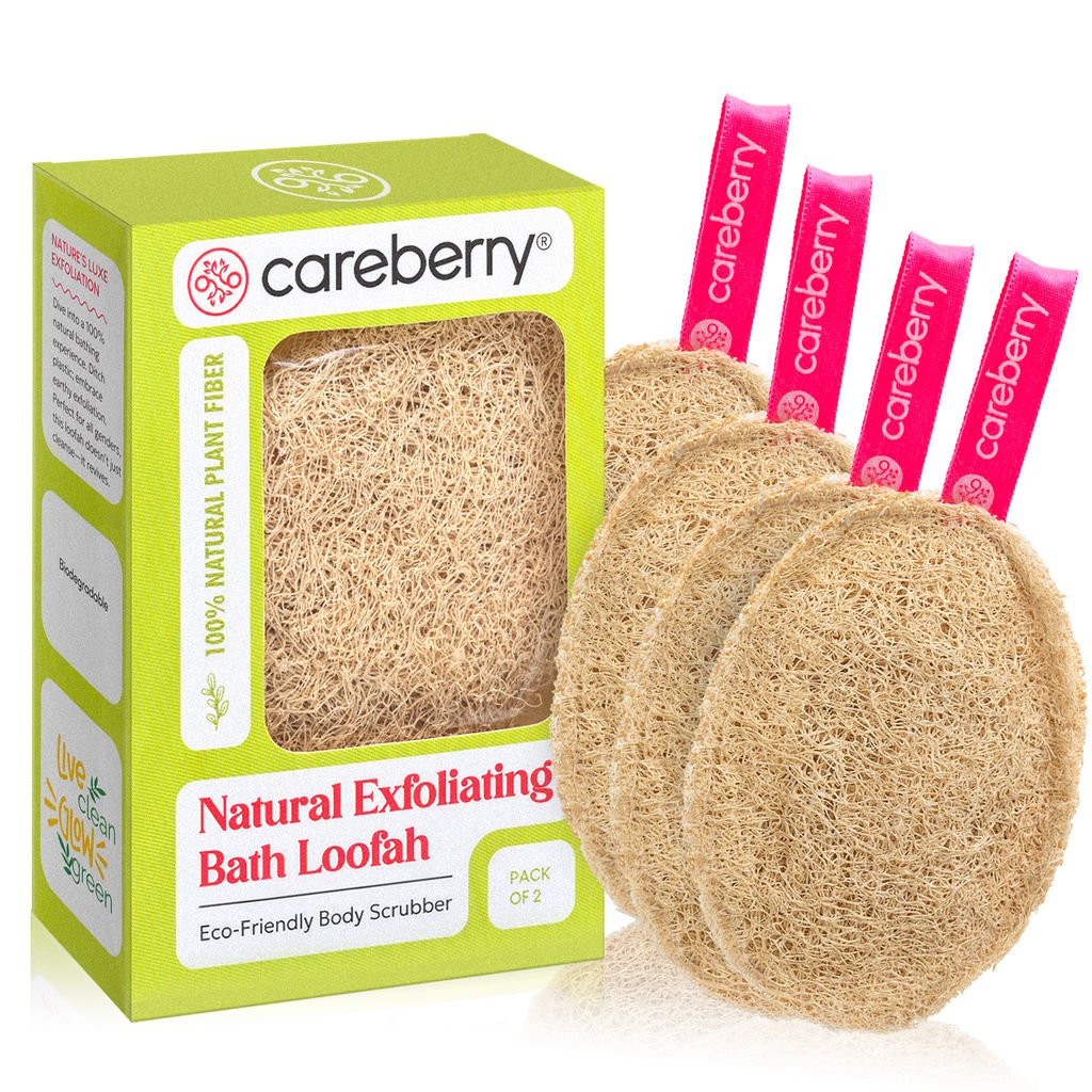 Careberry's Natural Exfoliating Bath Loofah Pack of 4 view 2