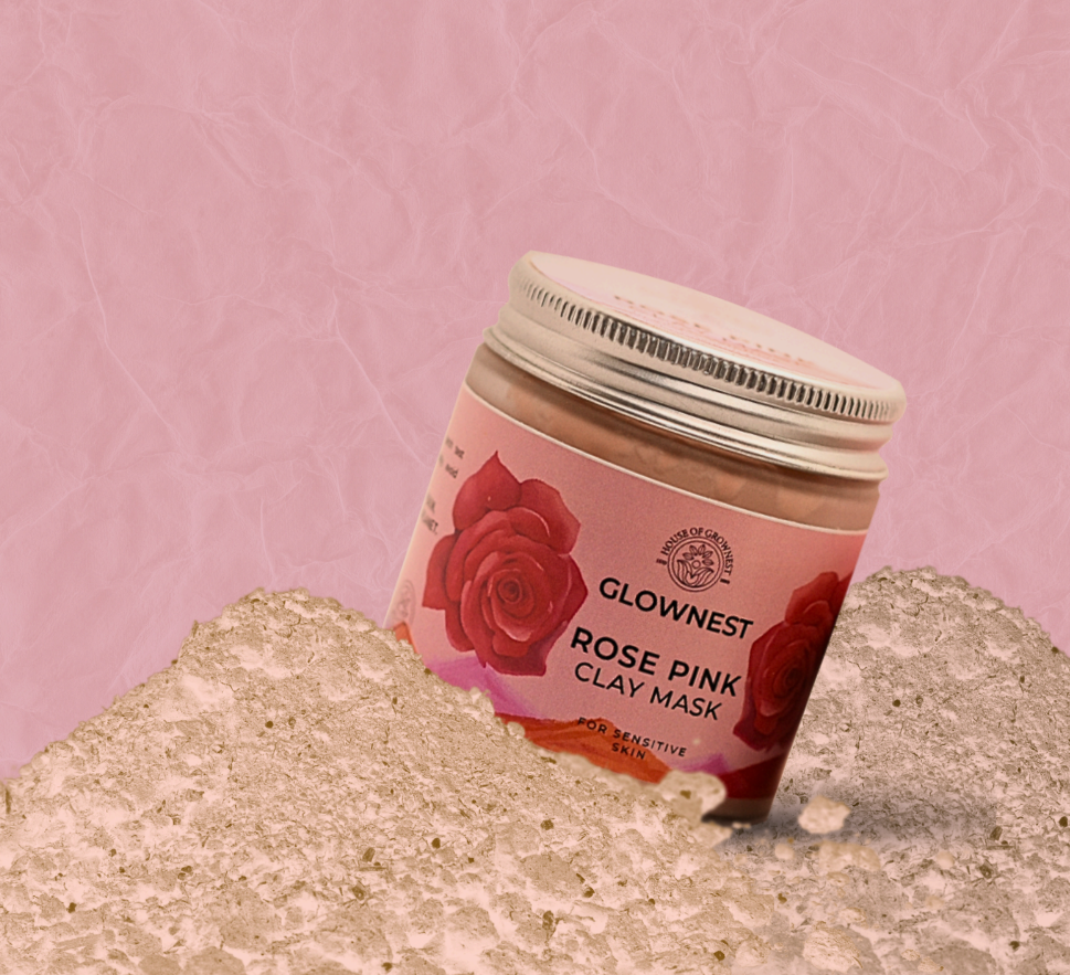Glownest Bio Enzyme Based Rose Pink Clay Mask (100g) view 2