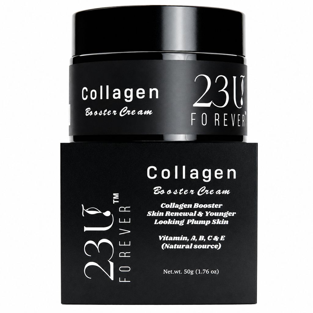23U FOREVER Collagen Booster Face Cream | Enriched with Vitamins A, B, C & E of Natural Origin | Hydration & Skin Firming Moisturizer for Plump, Youthful-Looking Skin | Lightweight Daily Cream | For Sensitive & All Skin Types | 50 g