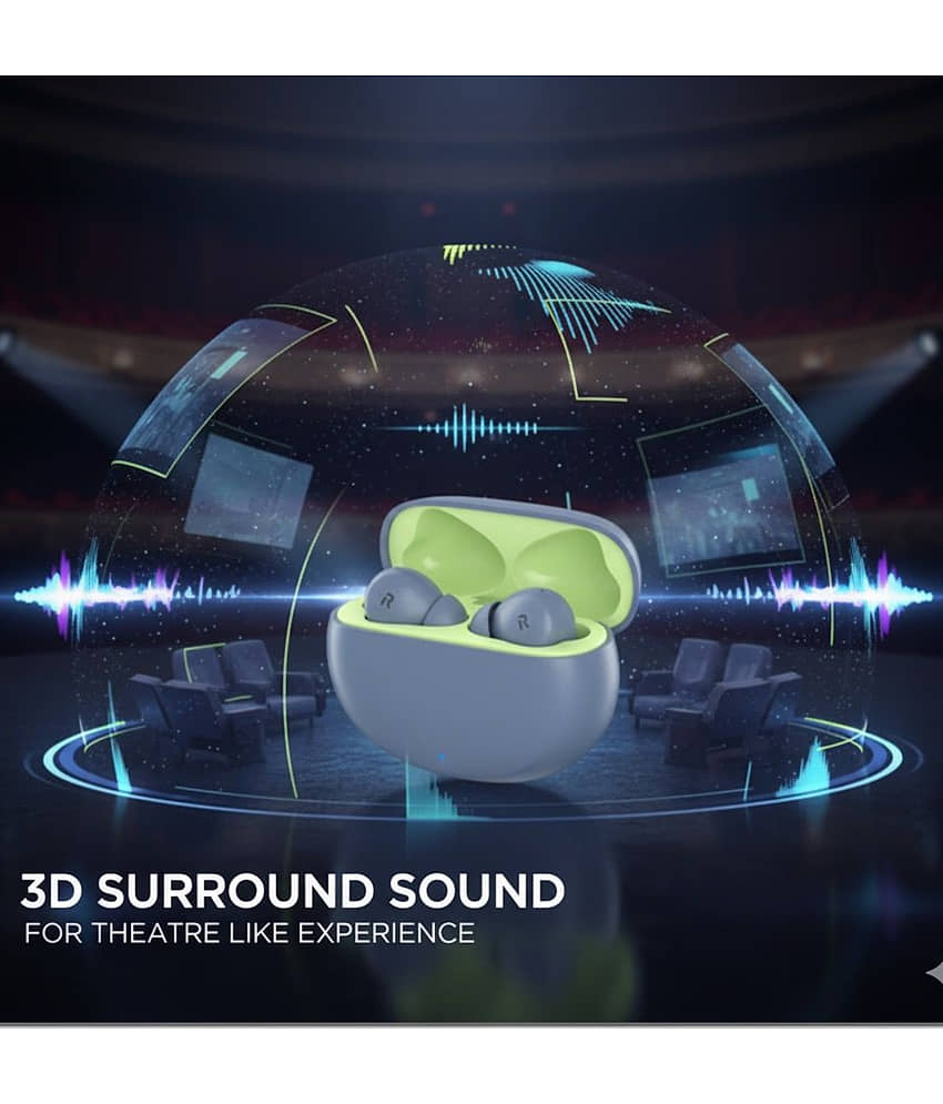 COREGENIX Nordbuds 3 Truly Wireless Earbuds TWS | ENC & High Bass | Upto 50 Hrs Playtime | Bluetooth V5.4 | Quad Mics with AI-ENC | 50ms Low Latency Gaming | Gaming Beast for Android & iOS view 2