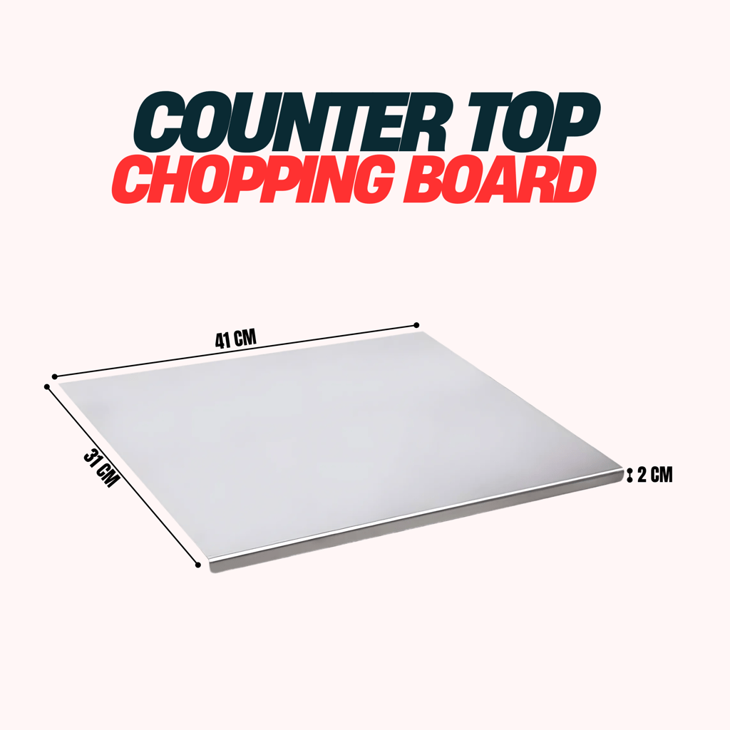 Premium Large 304 Stainless Steel Chopping Board for Kitchen (41 x 31 cm). Rust-Proof, Non-Slip, Round Edges. Hygienic Cutting Board for Vegetables, Meat, Fruits & Dough. Durable & Easy to Use & Clean. view 2