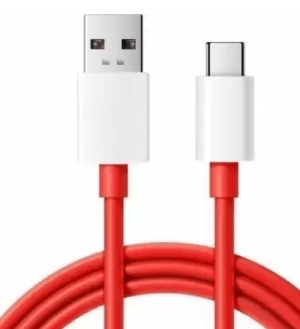 Pandaco USB Type C Cable 6.5 A 1 m 65W-10W/6.5A VOOC/WARP/DASH/SUPERVOOC/SUPERDART CHARGER CABLE (Compatible with oppo,realme,narzo,oneplus,vivo,iqoo,samsung,motorola,mi,redmi,poco, Red, One Cable) view 2