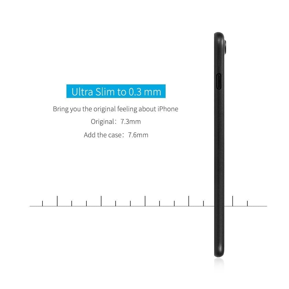 Memumi Slim Series Ultra Thin 0.3 mm Back Cover for Apple iPhone 7 Plus - Black (5.5") view 2