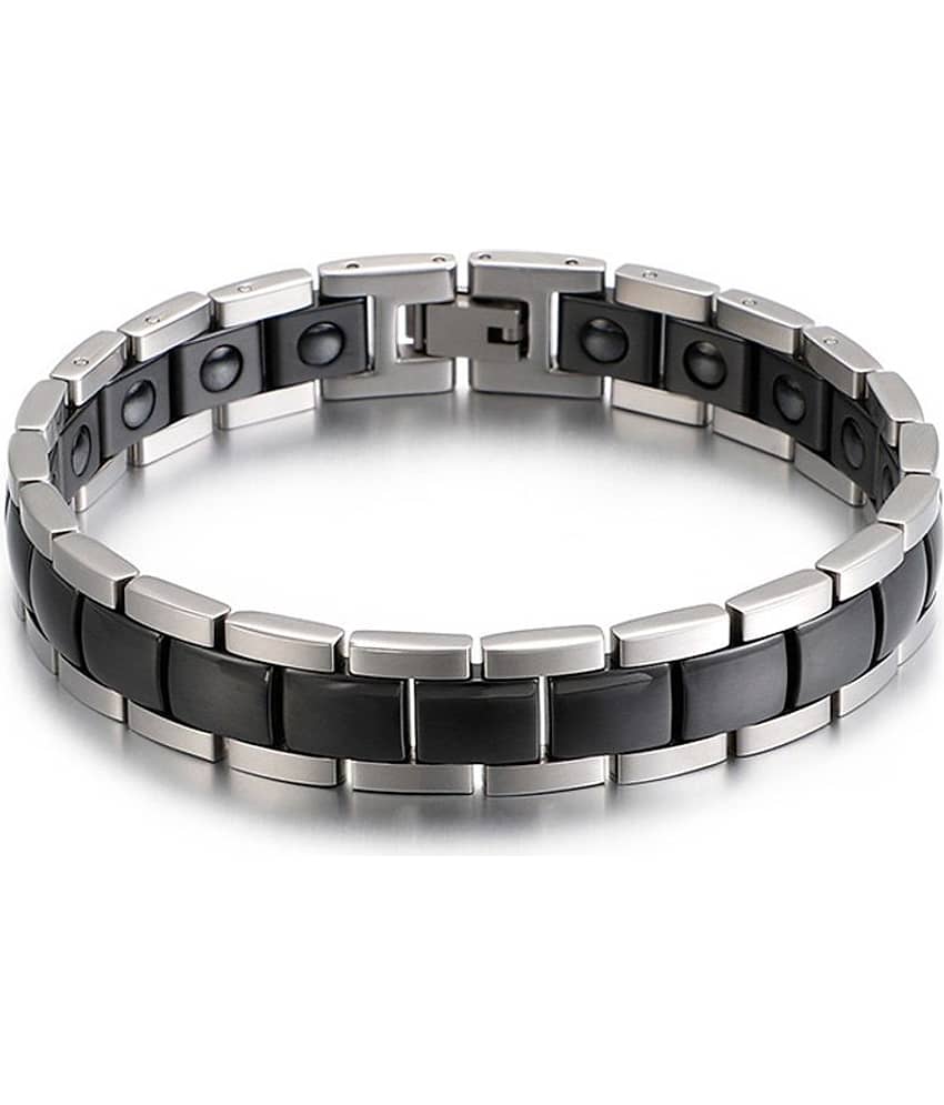 The Jewelbox Black Stainless Steel Bracelets view 2