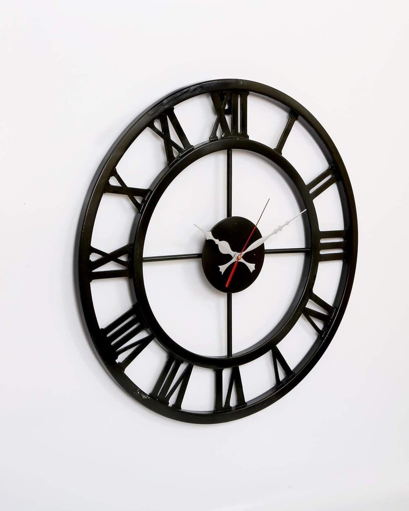 LIGHT ANGLE Handmade Metal Wall Clock for Living Room and Office view 2