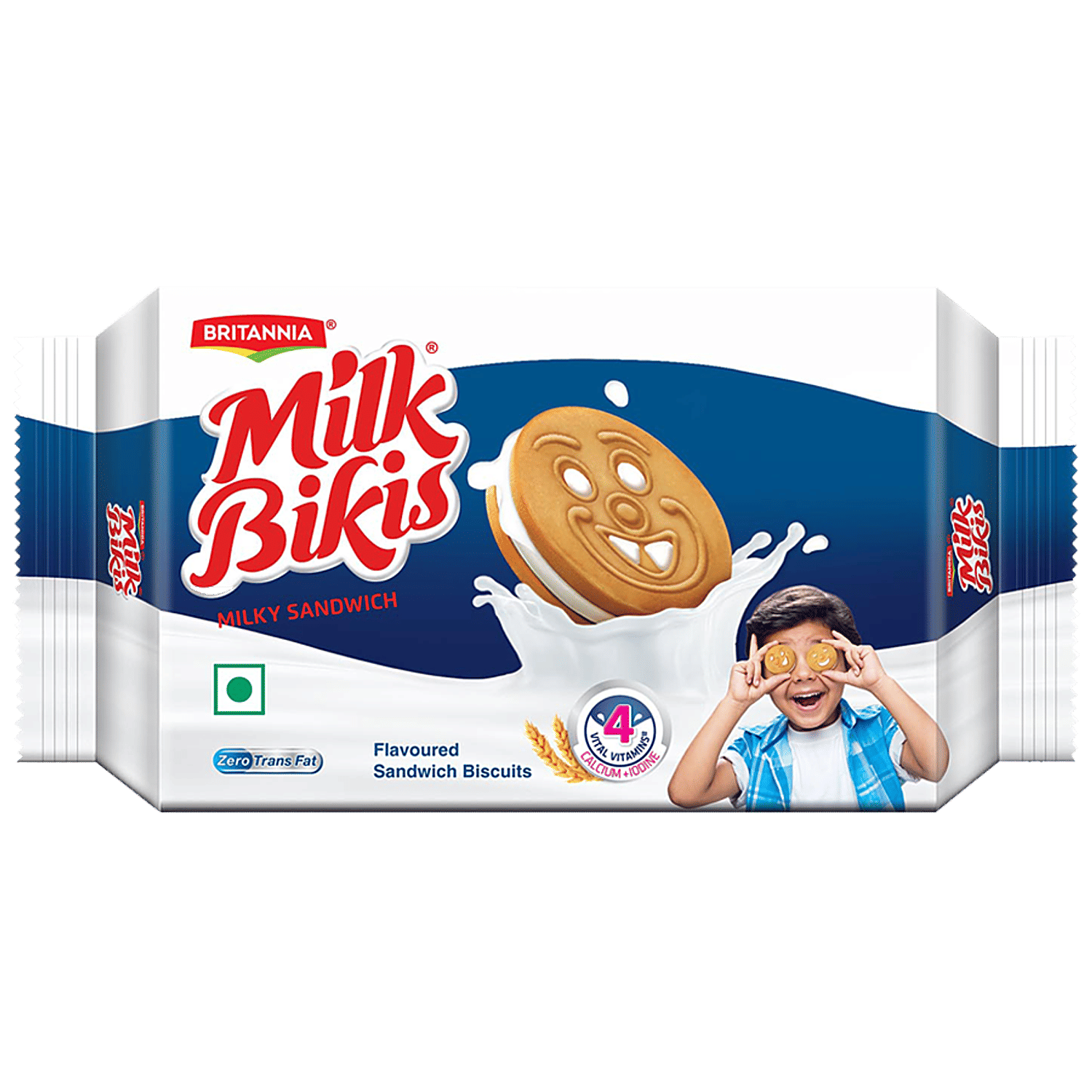 Britannia Milk Bikis Milk Cream Biscuits, 200 G view 2