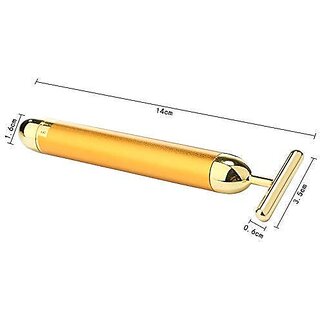 Energy Beauty Bar Electric Vibration Facial Massage Roller Waterproof Face Skin Care (Gold Colour)1 Pcs view 2