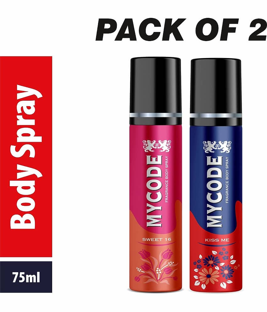 Generic Sweet 16 And Kiss Me Perfume Body Spray for Unisex 150 ml ( Pack of 2 ) view 2