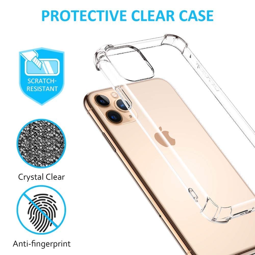 Faircost for iPhone 11 Pro Back Cover Shockproof (Silicon| Transparent) view 2