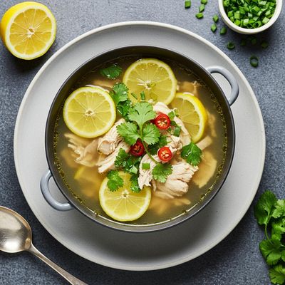 Lemon Coriander Chicken Soup