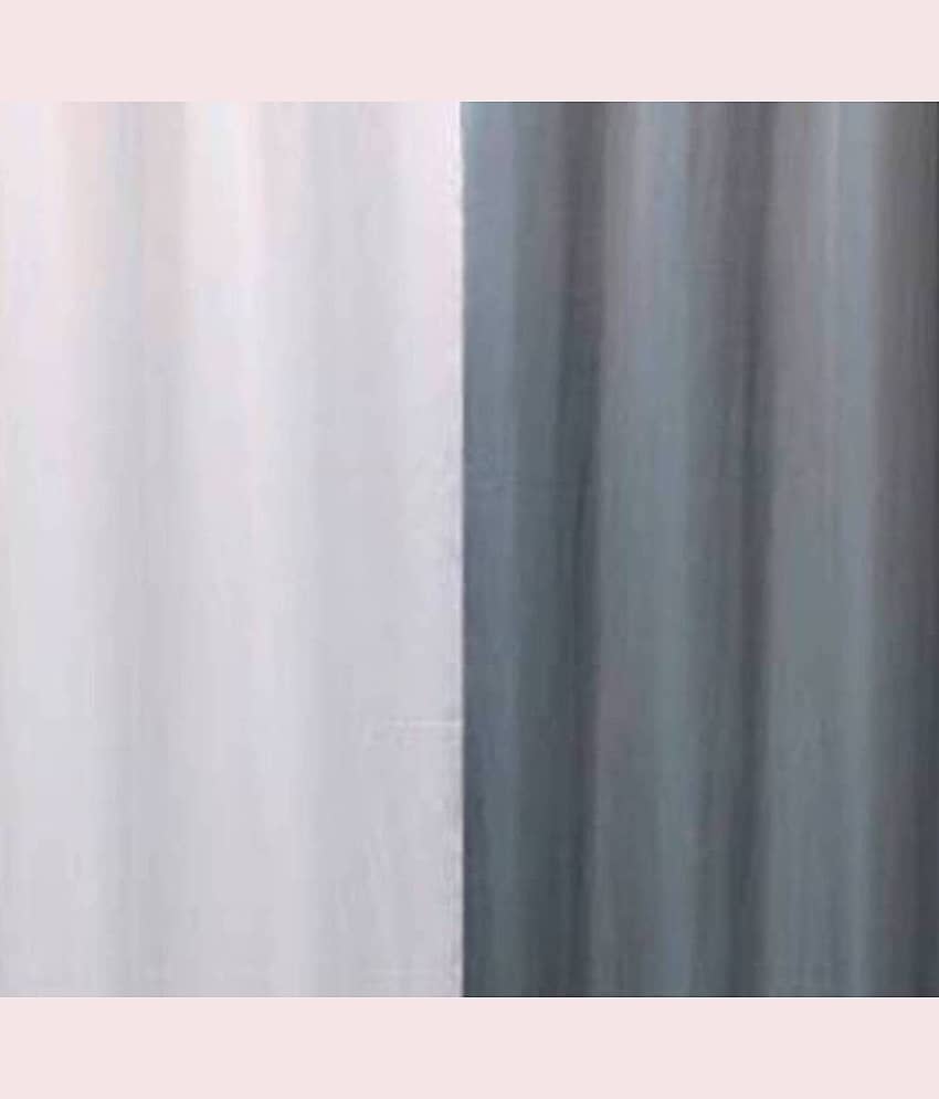 N2C Home Solid Semi-Transparent Eyelet Curtain 5 ft ( Pack of 2 ) - Multicolor view 2